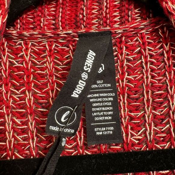 Agnes & Dora Dreamy Duster Red Long Cardigan Sweater Large NWOT - Picture 3 of 7